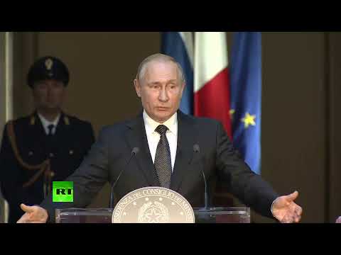 Пресс-конференция Путина и премьер-министра Италии по итогам переговоров — LIVE - (видео)